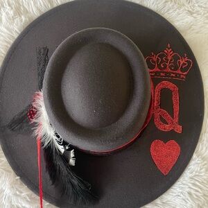 Elegant Black and Red Women's Hat